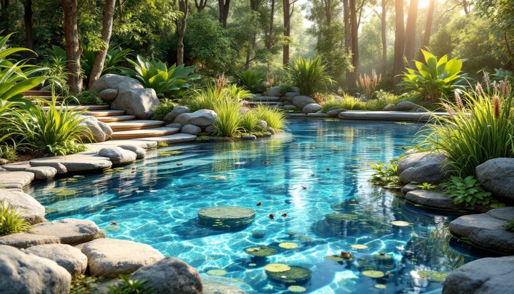 découvrez les piscines naturalistes, des bassins écologiques sans produits chimiques qui s'intègrent harmonieusement dans votre jardin pour un espace naturel et sain.