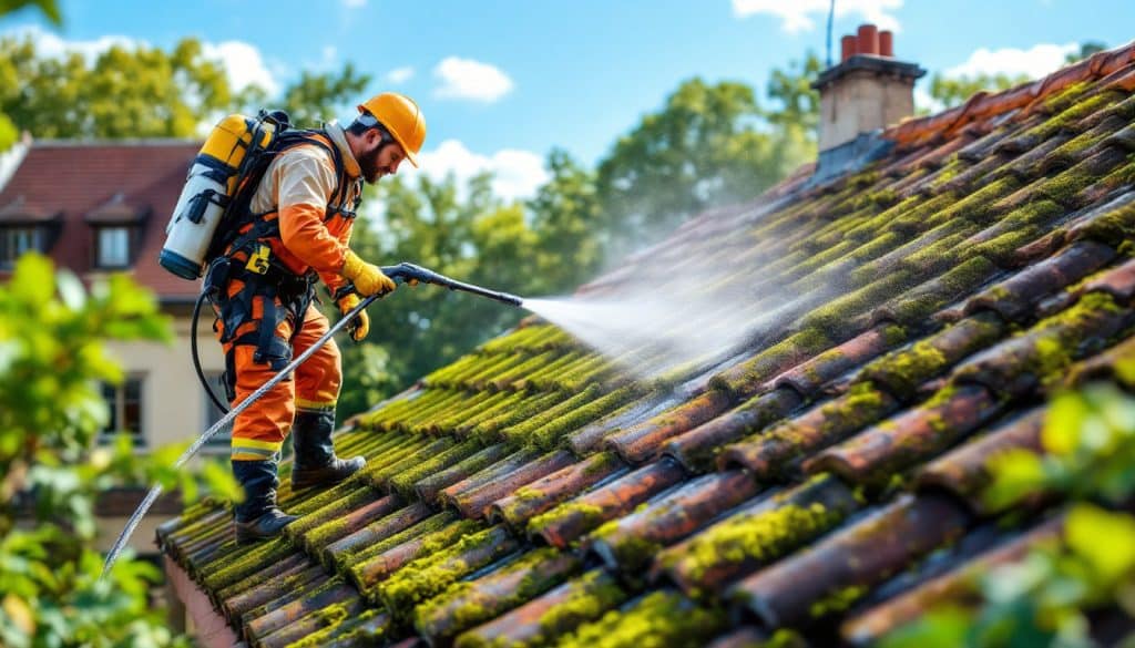 service professionnel de nettoyage de toiture à nantes : démoussage et traitement efficace pour protéger et embellir vos toits. intervention rapide et garantie.