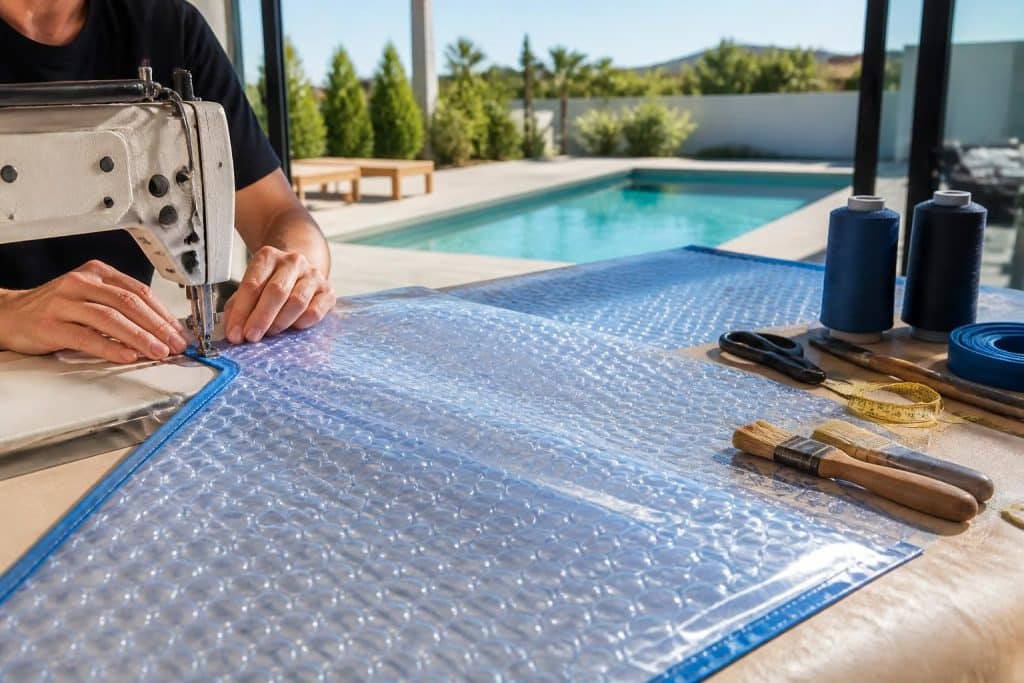 apprenez à coudre une bâche à bulle pour piscine de manière simple et durable grâce à notre guide étape par étape, idéal pour protéger et prolonger la vie de votre couverture.