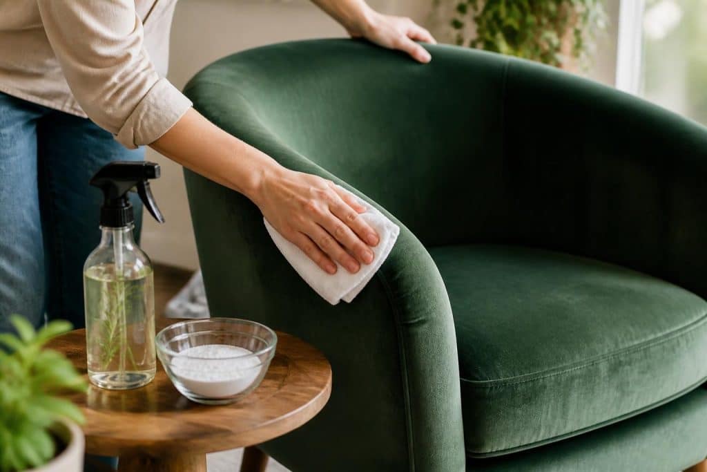 découvrez nos conseils pratiques pour nettoyer un fauteuil en velours efficacement et naturellement, en utilisant des méthodes douces pour préserver la beauté et la texture de votre mobilier.