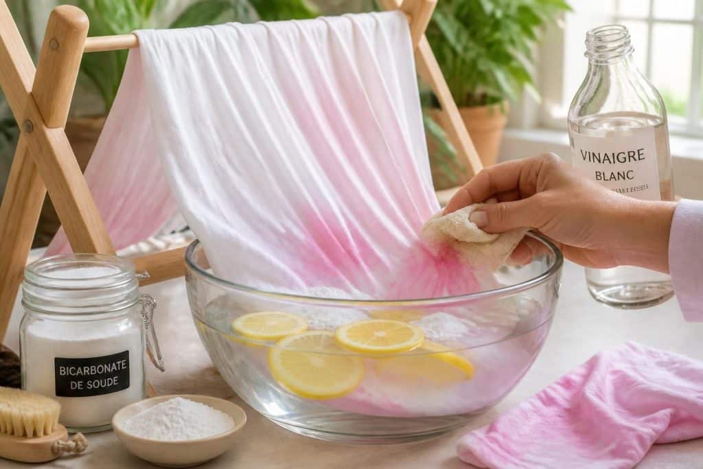découvrez des astuces efficaces et naturelles pour récupérer votre linge blanc déteint en rose et lui redonner toute sa blancheur facilement.