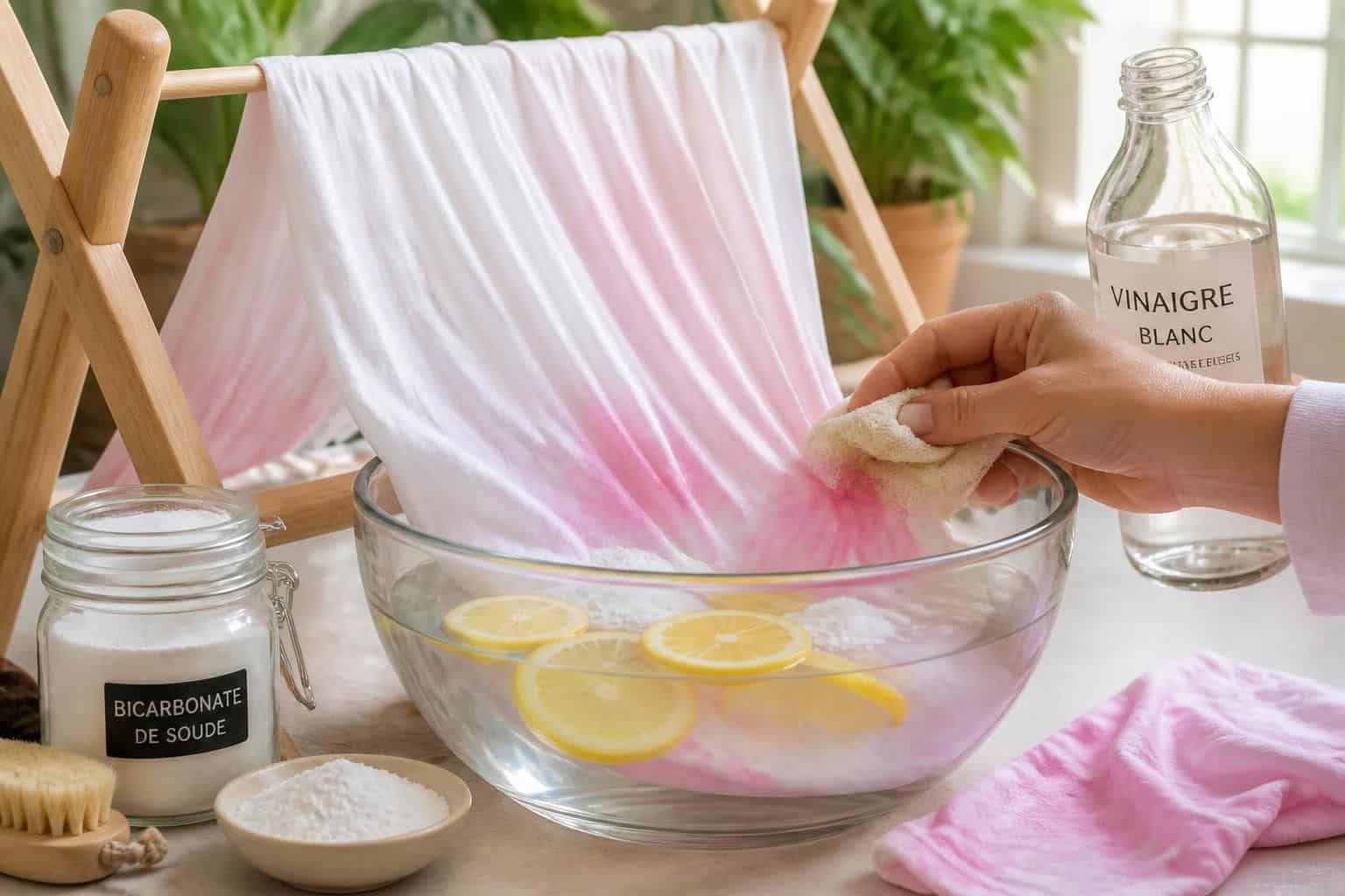 découvrez des astuces efficaces et naturelles pour récupérer votre linge blanc déteint en rose et lui redonner toute sa blancheur facilement.